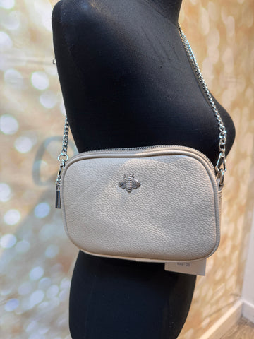 Across body Bee Bag with chain Strap