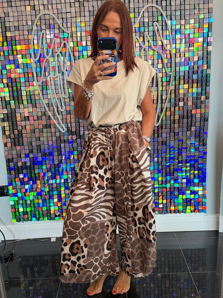 Animal  Split Leg Trousers