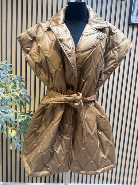 Quilted Belted Gilet