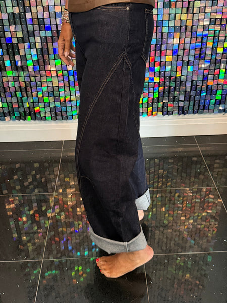 PRE ORDER - message to order Balloon leg dark wash Denim Jeans