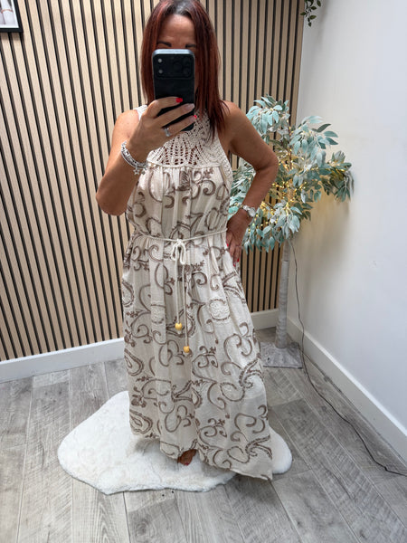 Studio Applique Paisley Maxi Dress