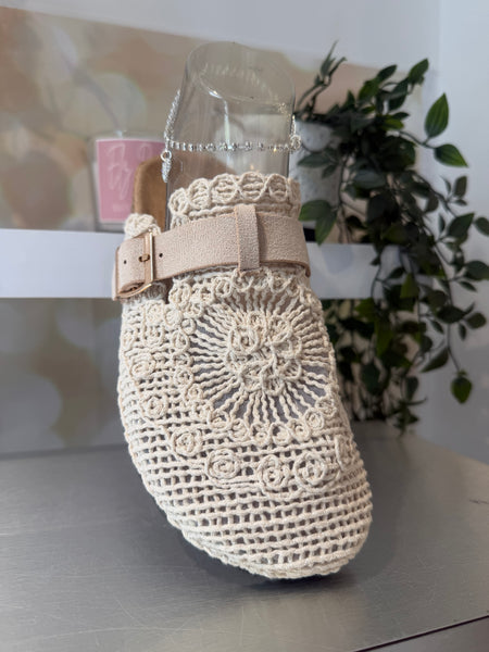 Crochet slip on mule