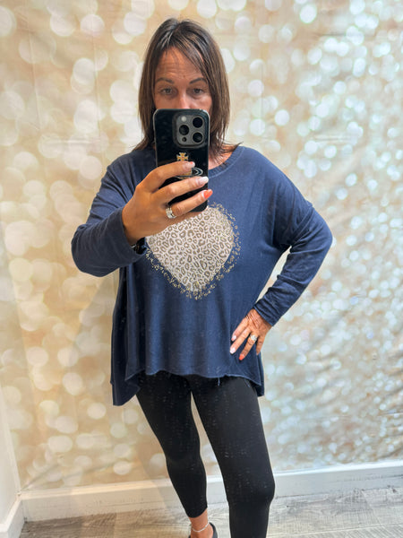 Soft touch heart Jumper