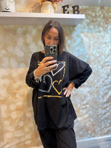 Metallic Heart Tunic / Dress