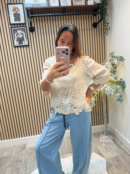 Crochet Bell Sleeve Top