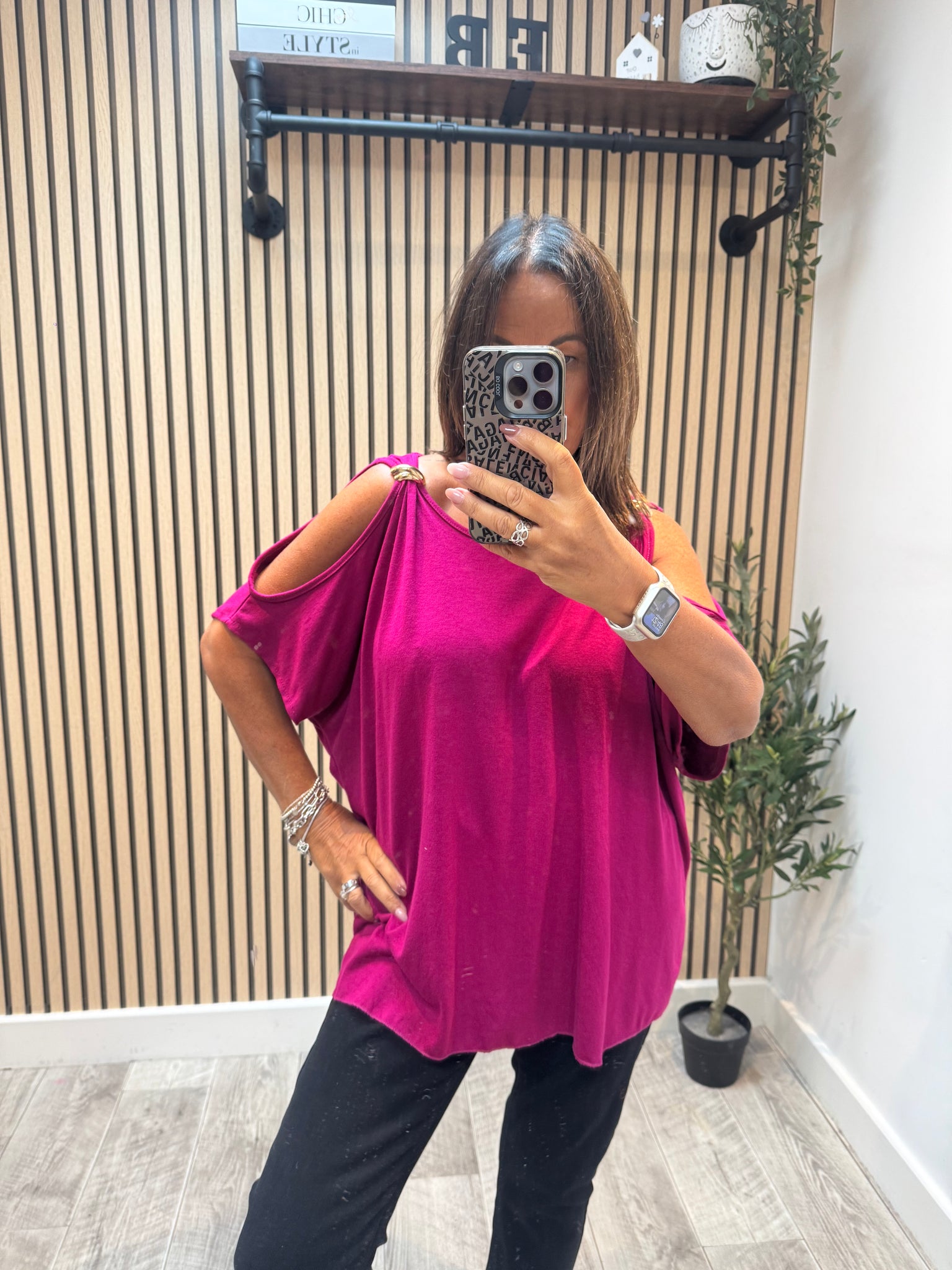Soft Knit Cold Shoulder Jumper