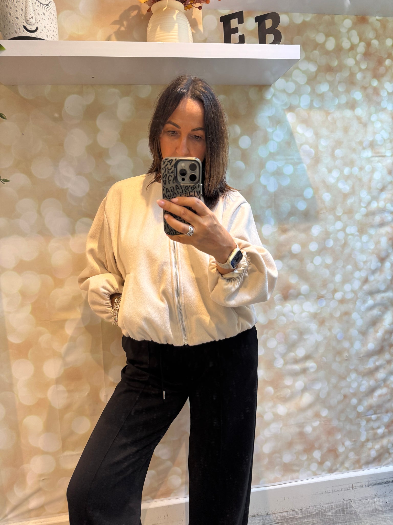 Bubble Hem Bomber Jacket