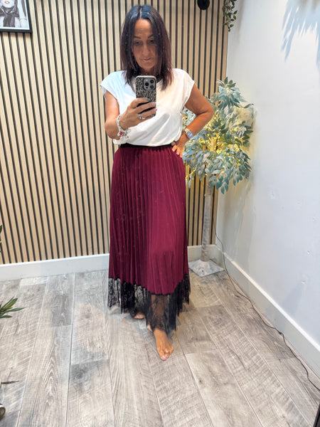 Pleated  Maxi Skirt