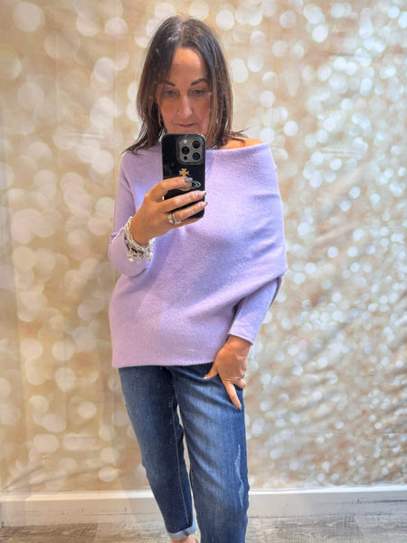 Soft knit Off the Shoulder Jumper
