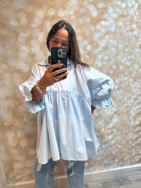 Fly Out Oversized Diamante Shirt