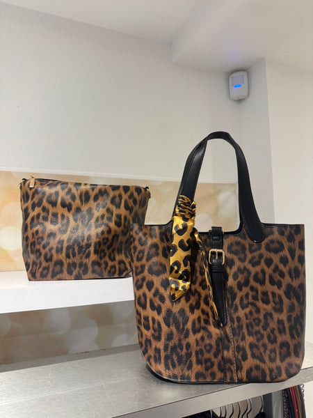 Leopard Bucket Bag