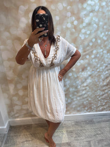 Embellished Boho Dress