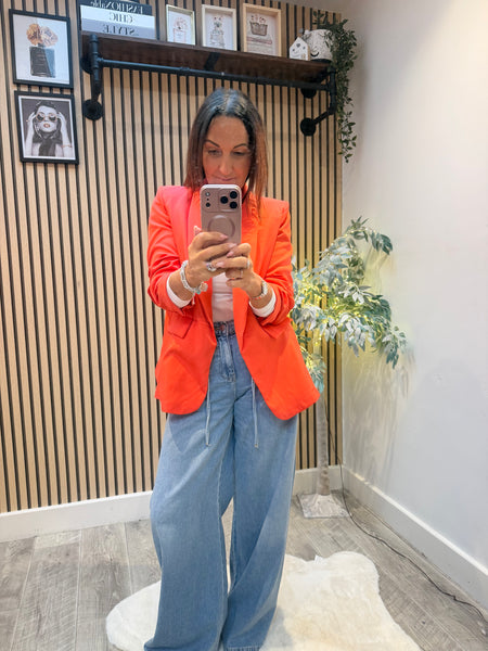 Rouched Sleeve Blazer