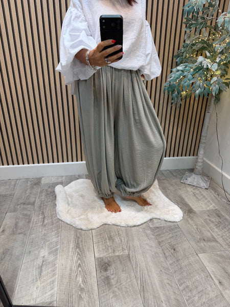 Shimmer Cuffed Balloon Leg Trouser