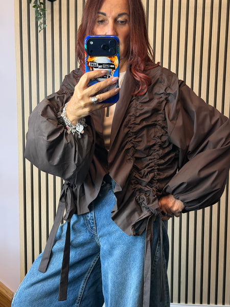 Rouched front jacket