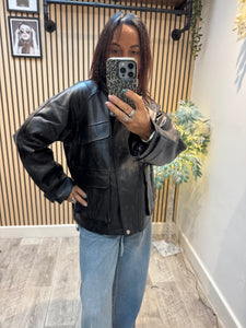 Pleather Style Biker Jacket
