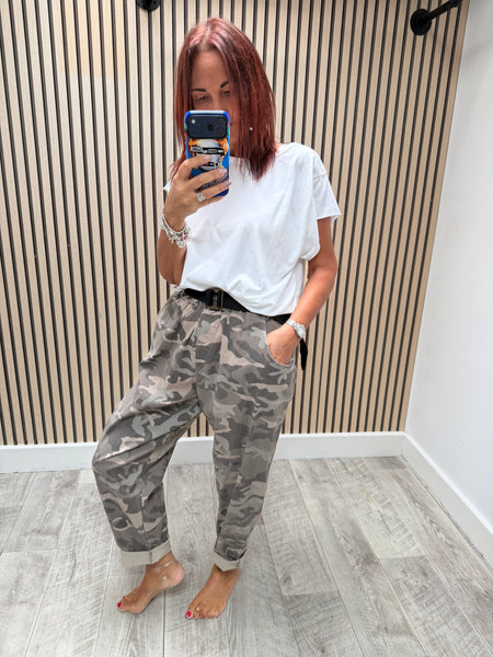 Magic Camo Belted Trousers