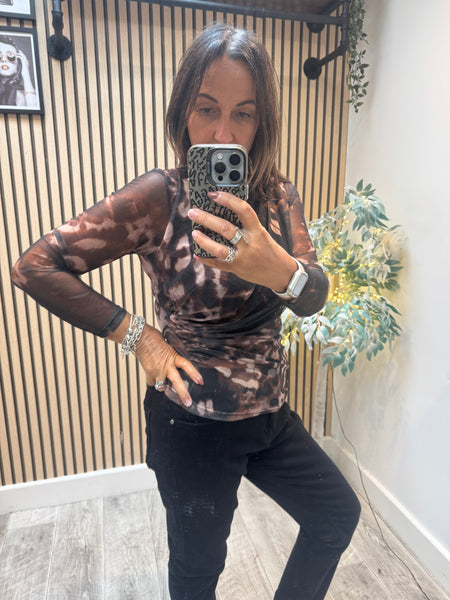 Studio Sheer Rouched  Top