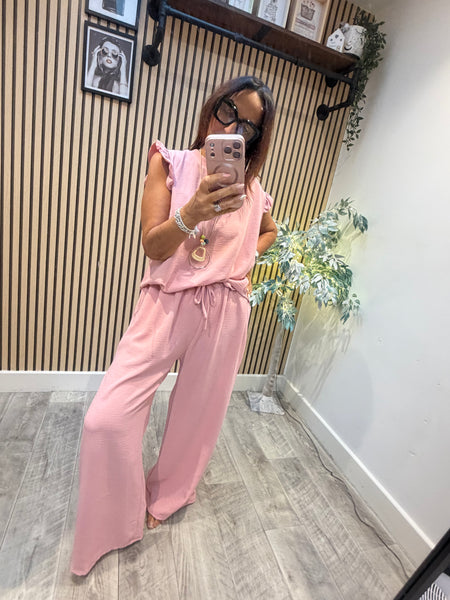 Studio 2 Piece Crinkle Palazzo Trouser / Top set