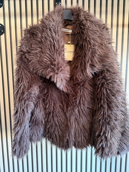 Luxe Fluffy Cropped Fur  Jacket