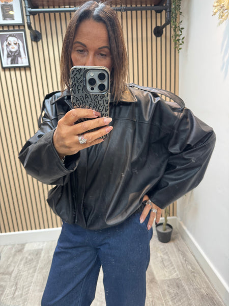 Viral Inspired Bubble Hem  Bomber  jacket