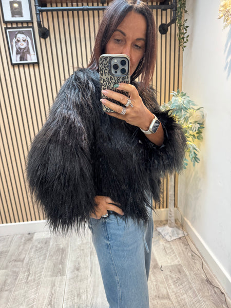 Fur Cropped Jacket