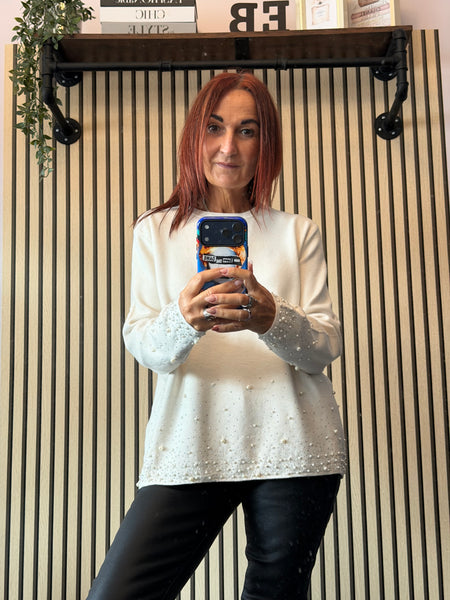 Embellished Hem / Cuff Soft Knit Jumper