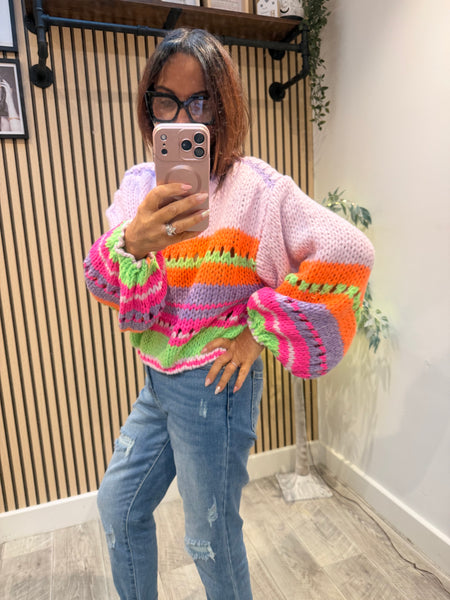 Stripe Chunky Knit Jumper