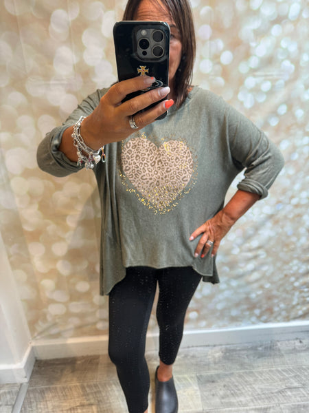 Soft touch heart Jumper