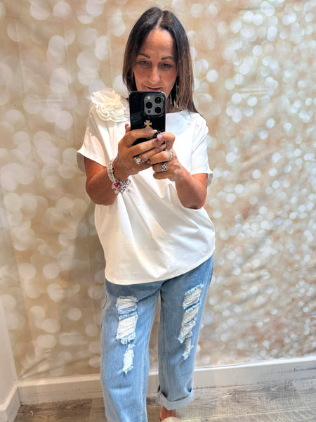 Scuba Drape Corsage Top