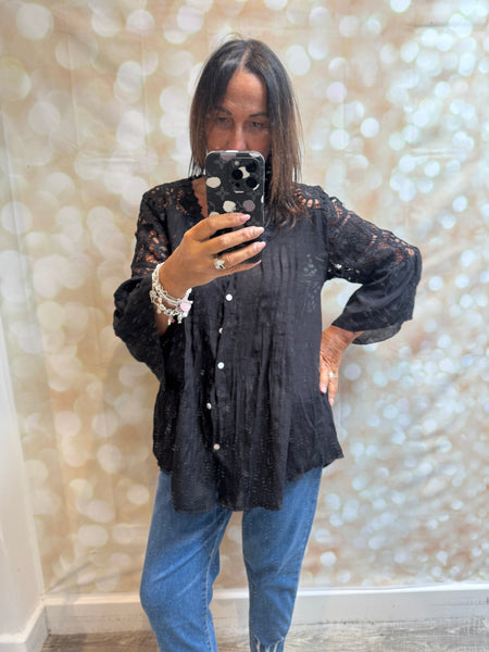 Crochet shoulder/back blouse