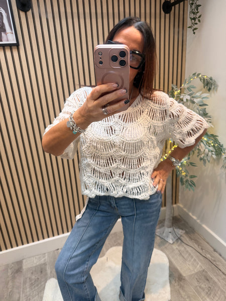 Crochet Art Deco Sequin Top