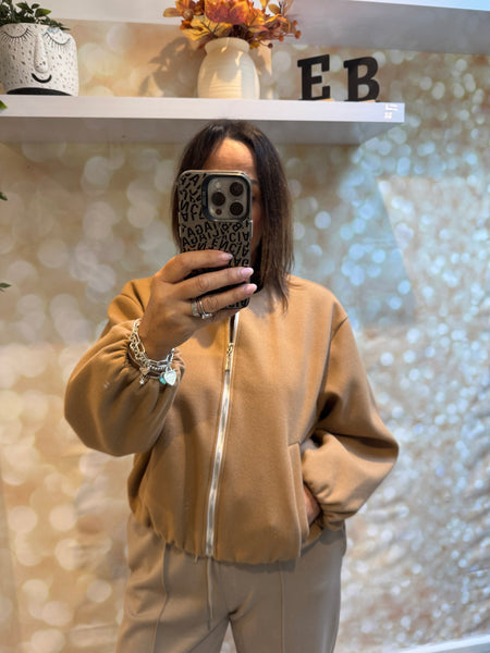 Bubble Hem Bomber Jacket