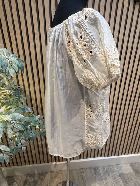 Broidery Anglais Bardot Top