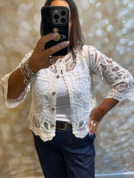 Crochet / Sheer Cardigan