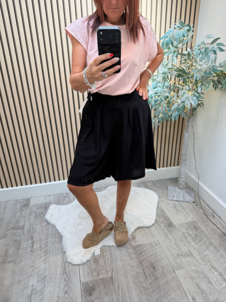 Silky Pleated front Culottes/Shorts