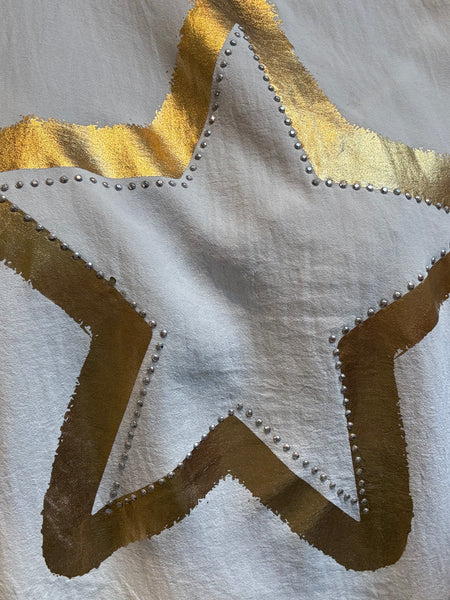 Foil Star Top in crinkle fabric