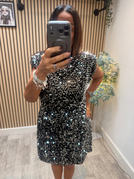 Studio Velour / Sequin Rouched Front Dress