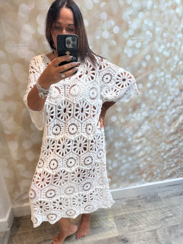 Crochet Midi Dress