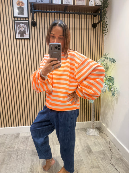 Studio Denim Tapered Leg Trousers