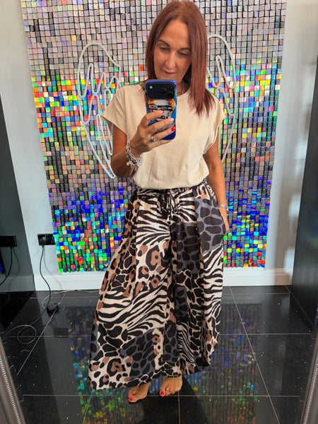 Animal  Split Leg Trousers