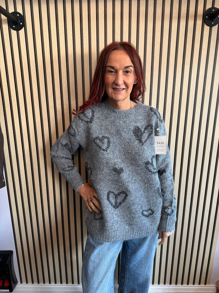 Embellished Hearts Jumper