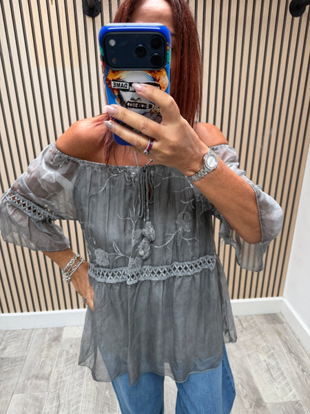 Bardot Sheer Silky Top