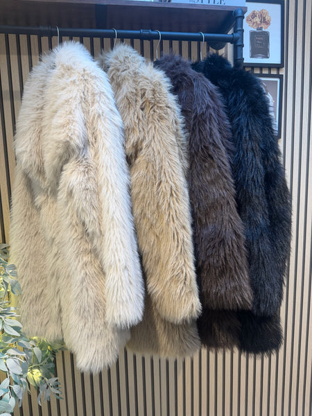 Luxe Fluffy  Midi Fur  Jacket