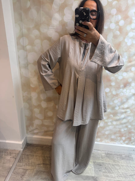 2 Piece Trousers/ Pleated Tunic Set