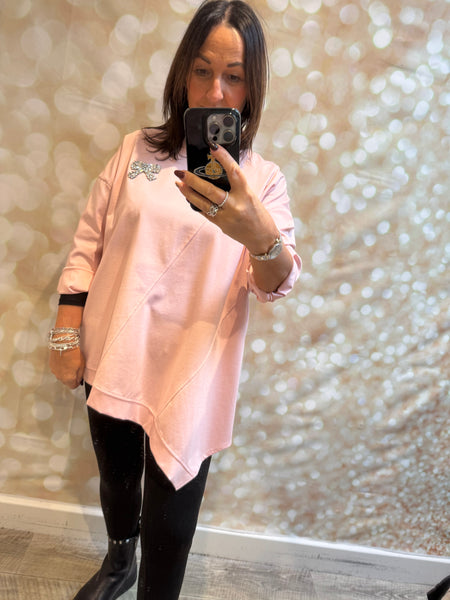 Scuba Sweatshirt with diamante bow