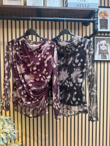 Studio Sheer Rouched  Top