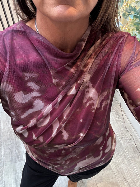Studio Sheer Rouched  Top
