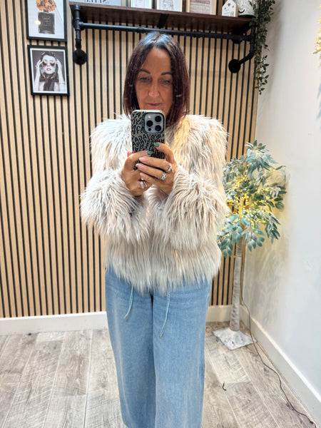 Fur Cropped Jacket