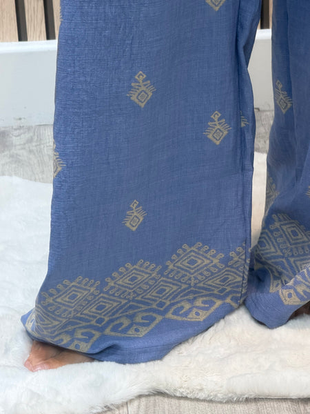 Denim look Palazzo  trousers